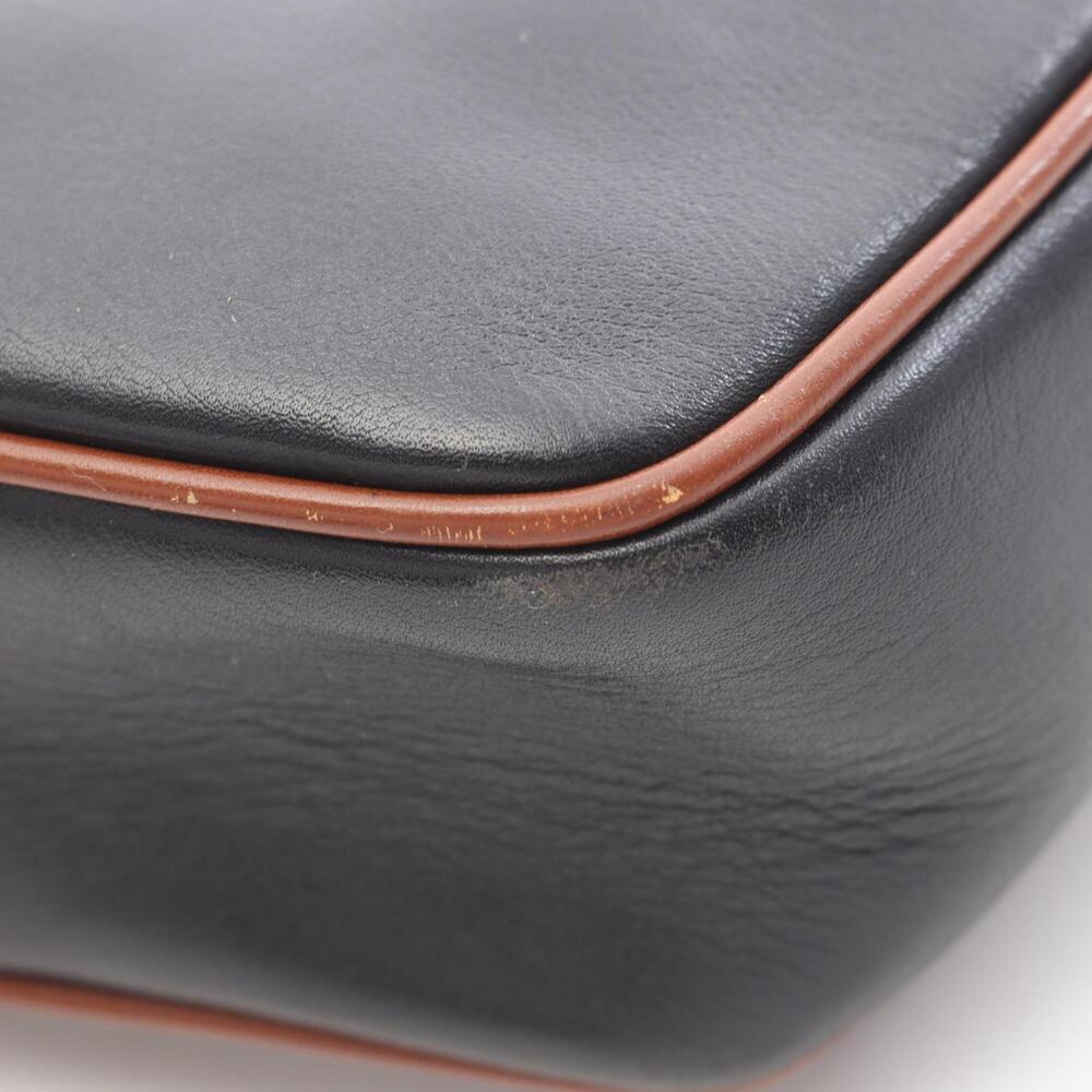 Celine CELINE Shoulder Bag Handbag Leather Women's Black/Brown - Picture 10 of 15